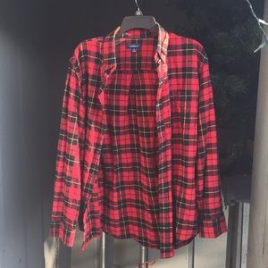 Croft & Barrow men’s red/black flannel shirt